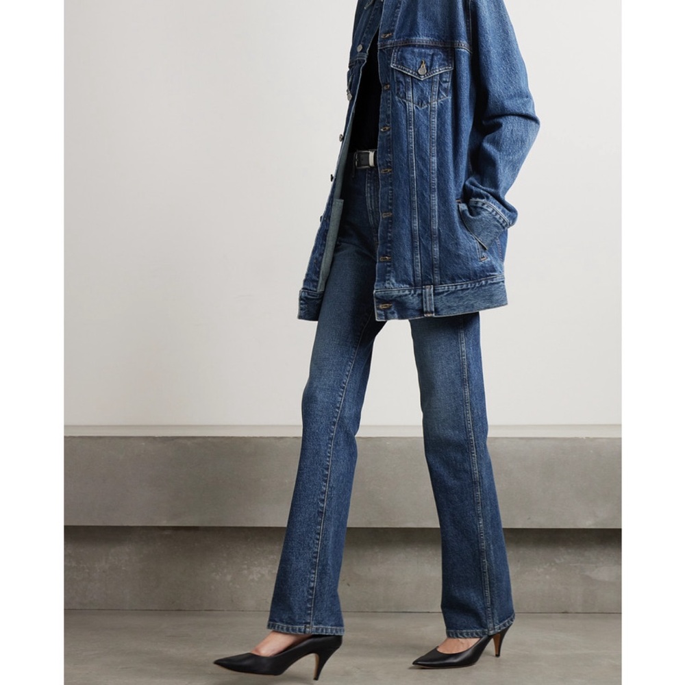 Khaite Danielle stretch high-rise slim leg jeans in “Archer”
